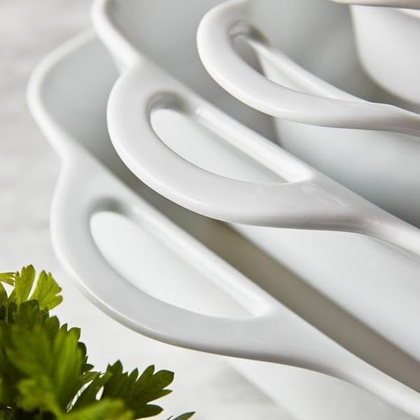 image:imageSur La Table 6 Qt Porcelain Baking Dish Rectangular Casserole Baker for Pasta Roasted Veggies ampamp Desserts Classic White Glaze Oven to Table Nesting Bakeware DishwasherWhite