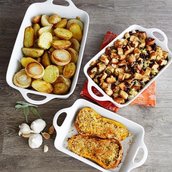 image:imageSur La Table 6 Qt Porcelain Baking Dish Rectangular Casserole Baker for Pasta Roasted Veggies ampamp Desserts Classic White Glaze Oven to Table Nesting Bakeware DishwasherWhite