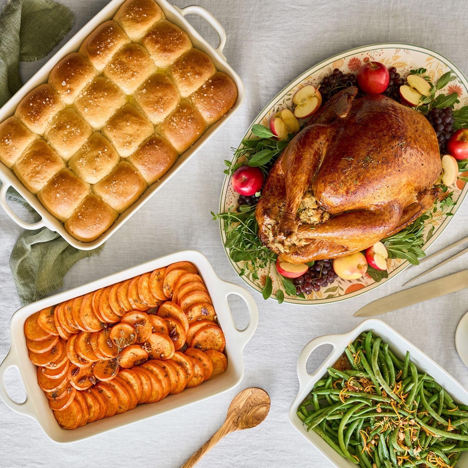 image:imageSur La Table 6 Qt Porcelain Baking Dish Rectangular Casserole Baker for Pasta Roasted Veggies ampamp Desserts Classic White Glaze Oven to Table Nesting Bakeware DishwasherWhite