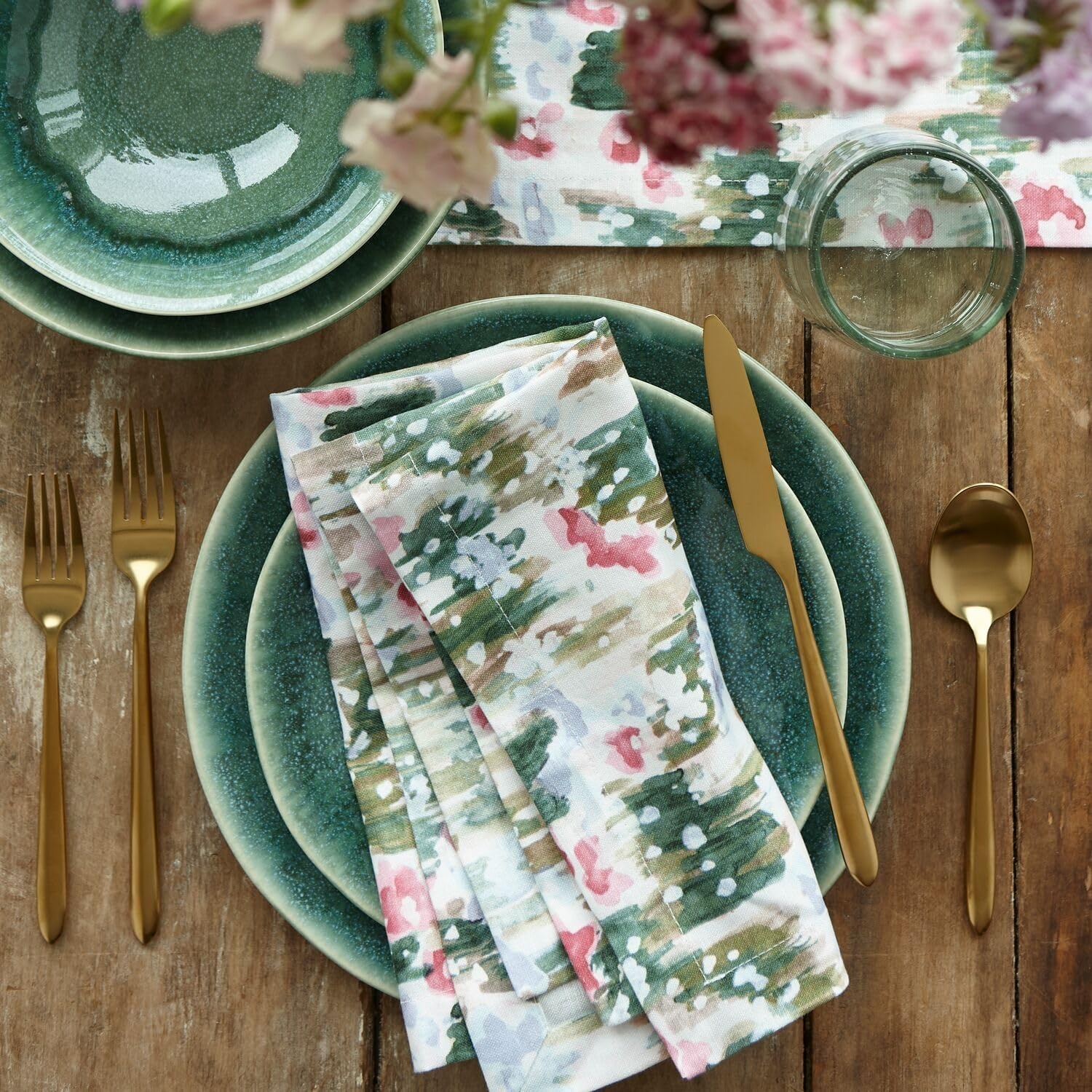 image:imageSur La Table Cloud Emerald 12Piece Dinnerware Set Emerald Green
