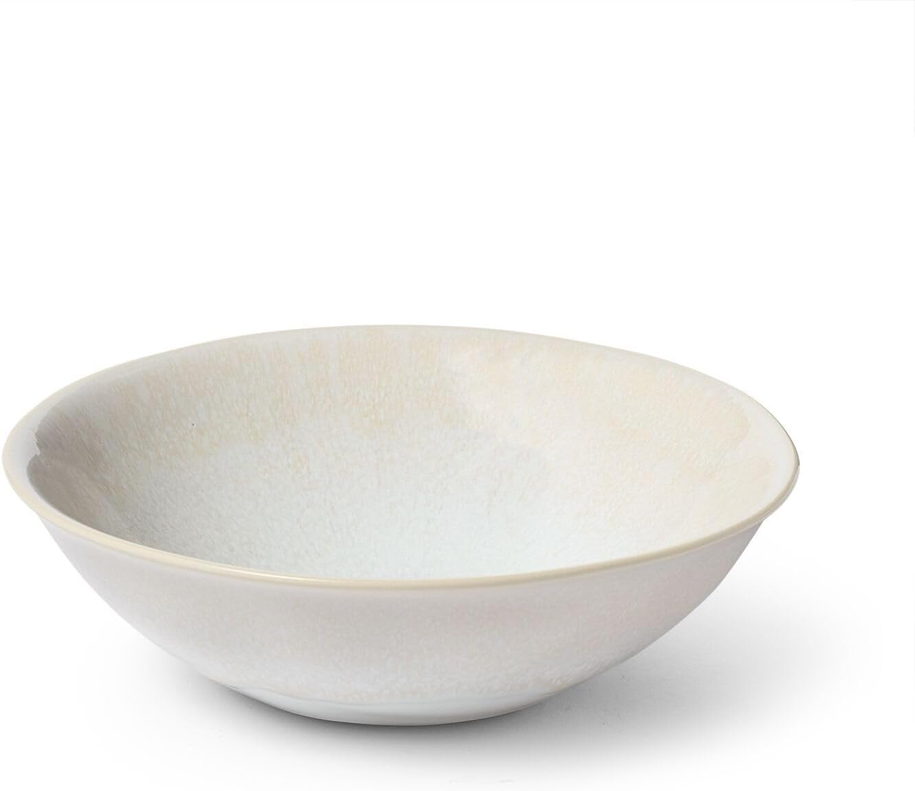 image:imageSur La Table Cloud Stoneware Dinnerware Set 12Piece Handcrafted Ceramic Collection Made in Portugal with Reactive Glaze Organic Design Dishwasher ampamp Microwave White