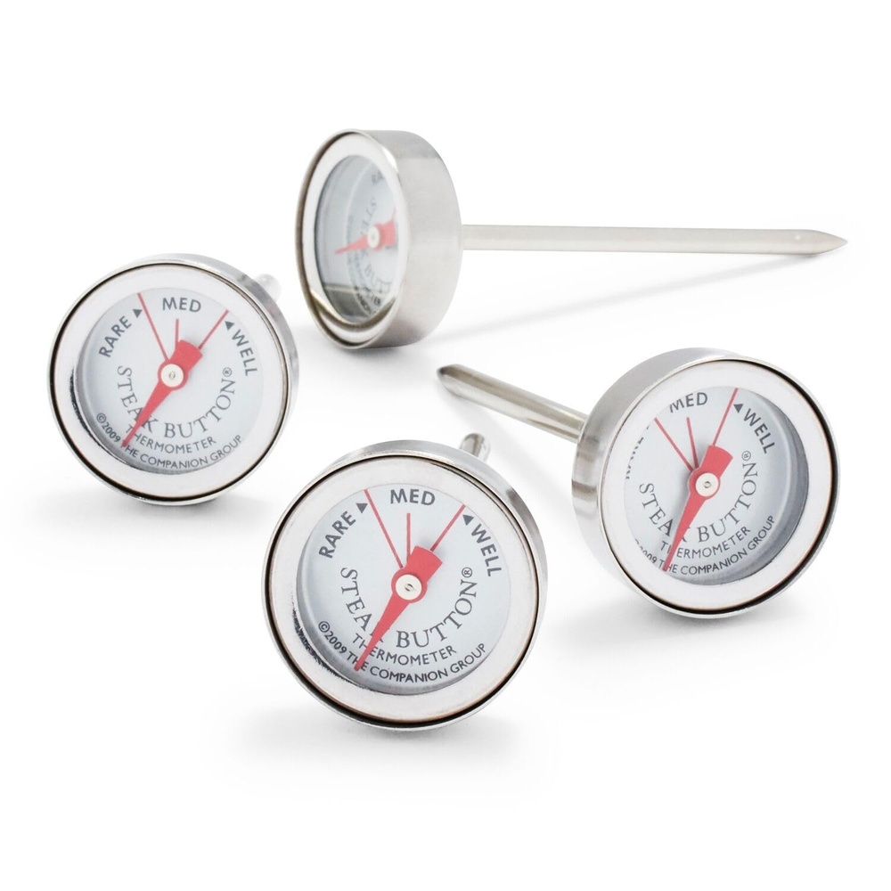 image:imageSur La Table Stainless Steel Steak Button Thermometers Silver