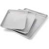 image:imageSur La Table Commercial Baking Pan Set  3Piece Aluminized Steel Pans 14 Pan 12 Pan Jelly Roll Pan with Fluted Corrugated Design for Even Heating Rust ampamp Warp Resistant Nonstick Silicone