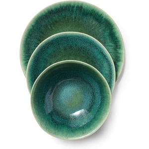 Sur La Table Cloud Emerald 12-Piece Dinnerware Set, Emerald Green