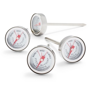 Sur La Table Stainless Steel Steak Button Thermometers, Silver